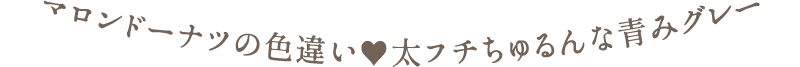マロンドーナツの色違い　太フチちゅるんな青みグレー