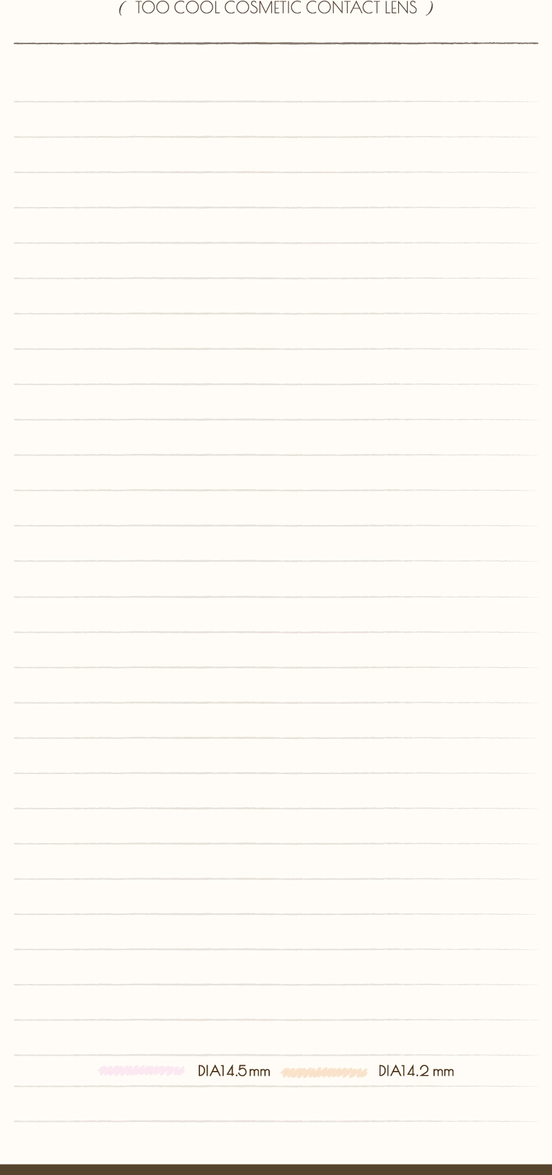 (  TOO COOL COSMETIC CONTACT LENS   )