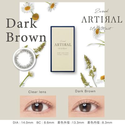 2week ARTIRAL UV＆Moist  2weekアーティラルUV＆Moist ダークブラウン(1箱6枚入り)