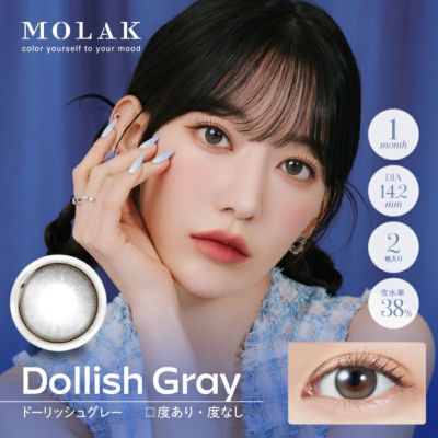 MOLAK 1MONTH モラクマンスリー ドーリッシュグレー(1箱2枚入り)