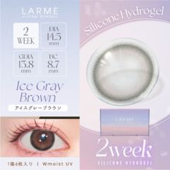 LARME 2week Silicone ラルム 2ウィークシリコーン アイスグレーブラウン(1箱6枚入り)
