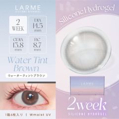 LARME 2week Silicone ラルム 2ウィークシリコーン ウォーターティントブラウン(1箱6枚入り)