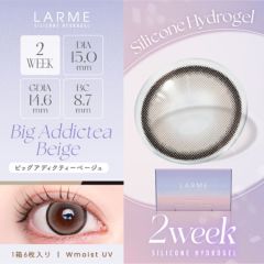 LARME 2week Silicone ラルム 2ウィークシリコーン ビッグアディクティーベージュ(1箱6枚入り)
